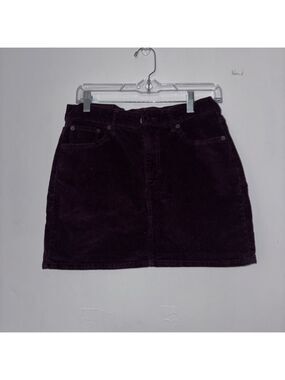 Lucky Brand Women’s 2/28 Dark Purple Corduroy Mini Skirt Y2K